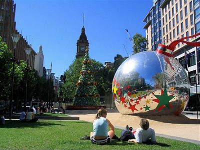 Christmas in Melbourne scene